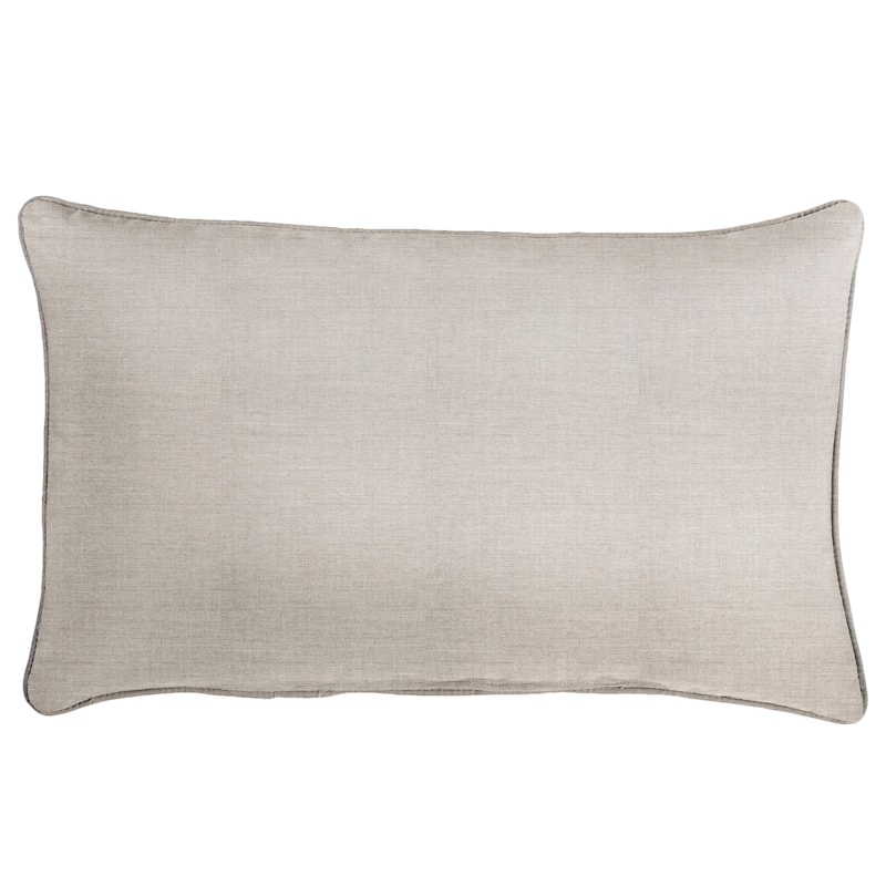 Sunbrella Cast Silver Indoor/Outdoor 16x26 Corded Lumbar Pillow (Single) - 16 in x 26 in