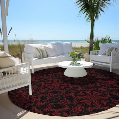 Machine Washable Indoor/ Outdoor Chantille Traditional Medallions Rug