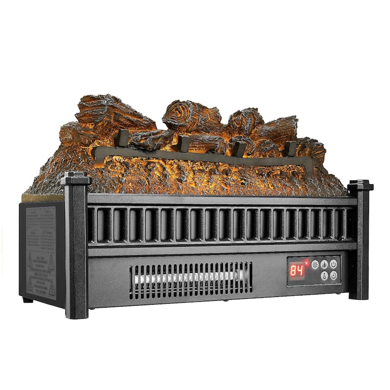 1500W Electric Log Heater with Timer and Remote Adjustable Brightness