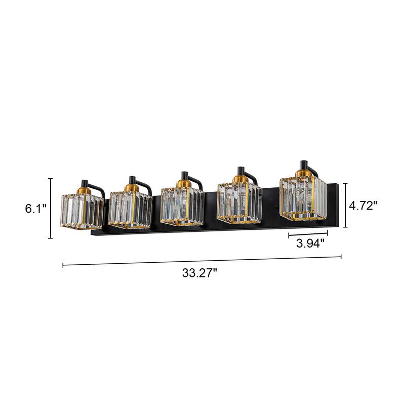 Modern 3/4/5-lights Crystal Bathroom Light Fixtures