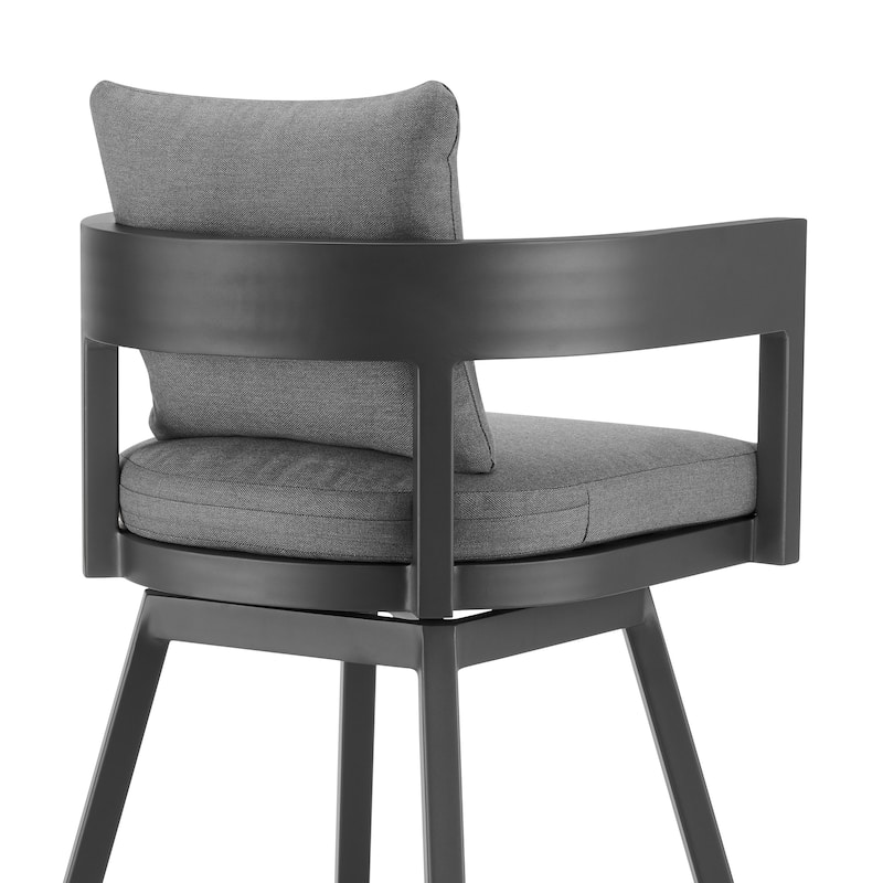 Menorca Aluminum Outdoor Patio Swivel Counter Height Bar Stool