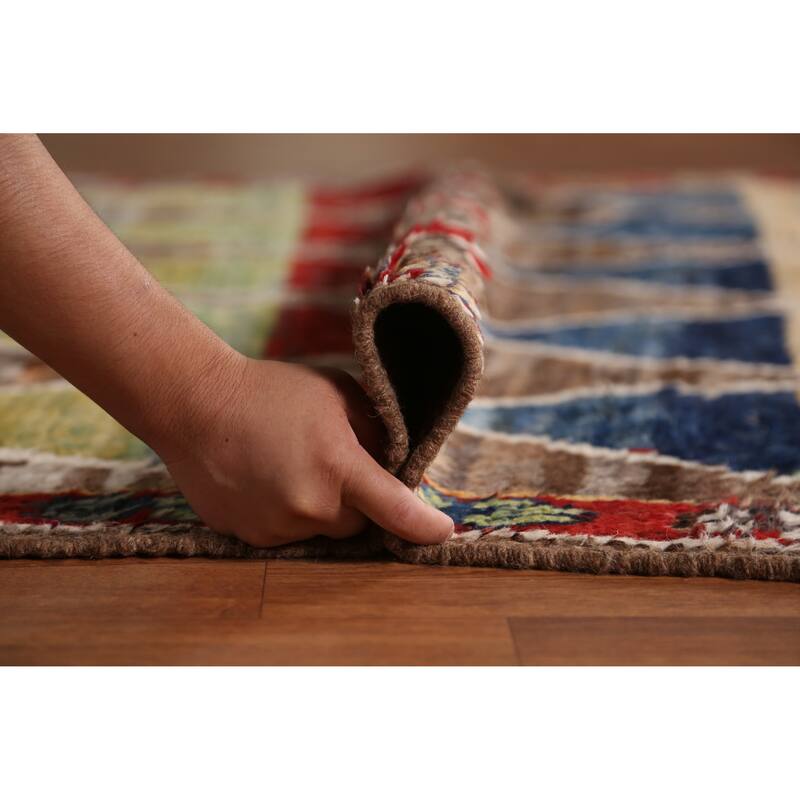 Trellis Moroccan Oriental Area Rug Hand-Knotted Wool Carpet - 5'11" x 7'8"