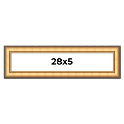28x5 Frame Gold Plein Aire Solid Wood Picture Frame Width 2 Inches |