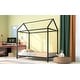preview thumbnail 14 of 12, Twin House Bed for Kids, Metal Frame, Floor Bed with 350lbs Weight Capacity