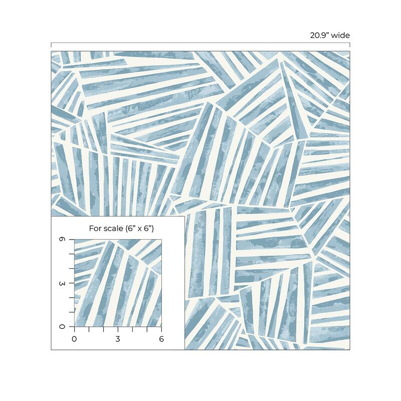 Seabrook Designs Alpi Geometric Non-Woven Unpasted Wallpaper