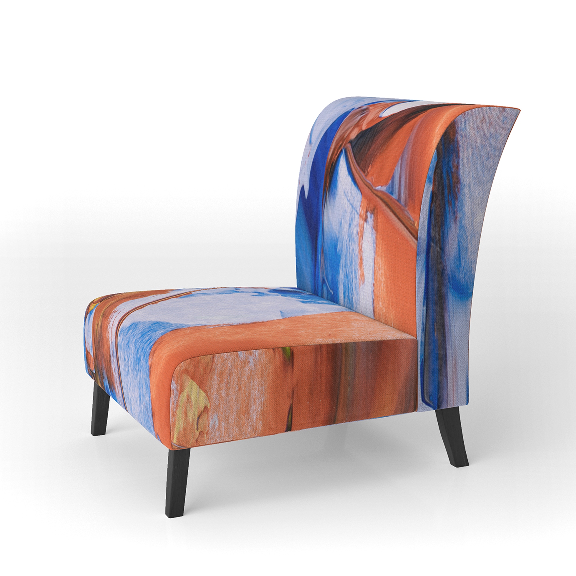 Blue and orange accent chair clearance