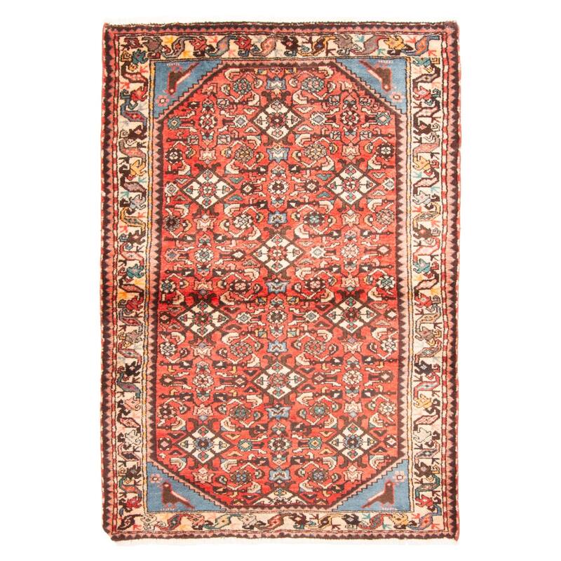 ECARPETGALLERY Hand-knotted Andelz Red Wool Rug - 3'8 x 5'5