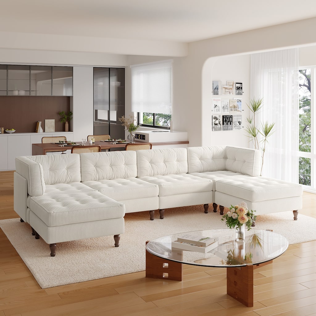 Madison Oversized Upholstered Corduroy Modular Sectional Sofa