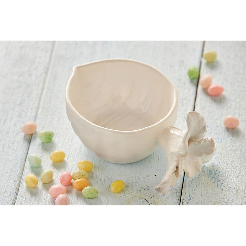 White Ceramic Beet Serving Bowl - 12oz Capacity, Hand Wash Only, Everyday Use, 2.75" H x 8.06" L x 4.78" W