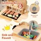 preview thumbnail 7 of 6, Kids BBQ Playset with Chalkboard, Sink and Storage Cabinet - 27" x 16" x 35.5"