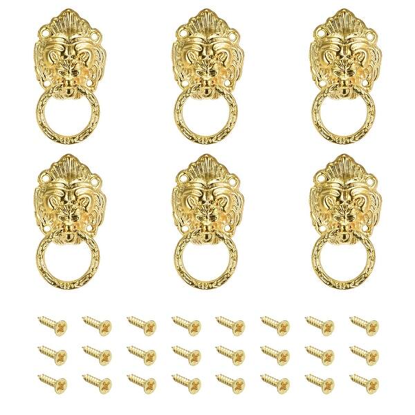 gold dresser drawer knobs Goldenwarm Cabinet Handles Brushed Brass Dresser Knobs Drawer Pull Handles main image 0