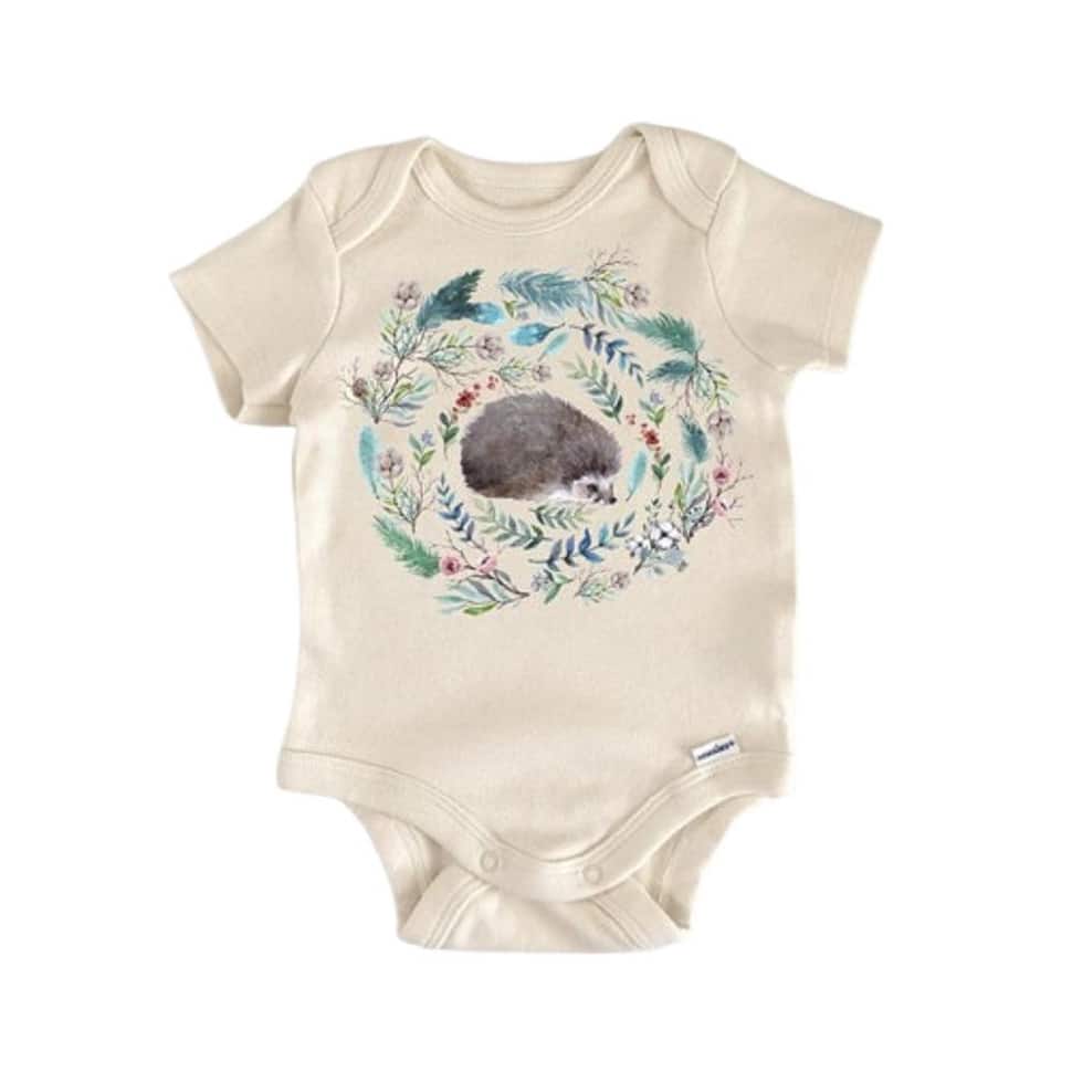 Hedgehog Woodland Animal - Baby Boy Girl Clothes Infant Bodysuit Funny Cute Newborn