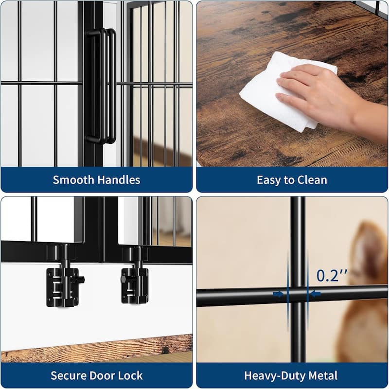 Multi-Functional Dog Crate, with Cat Scratching Post - White