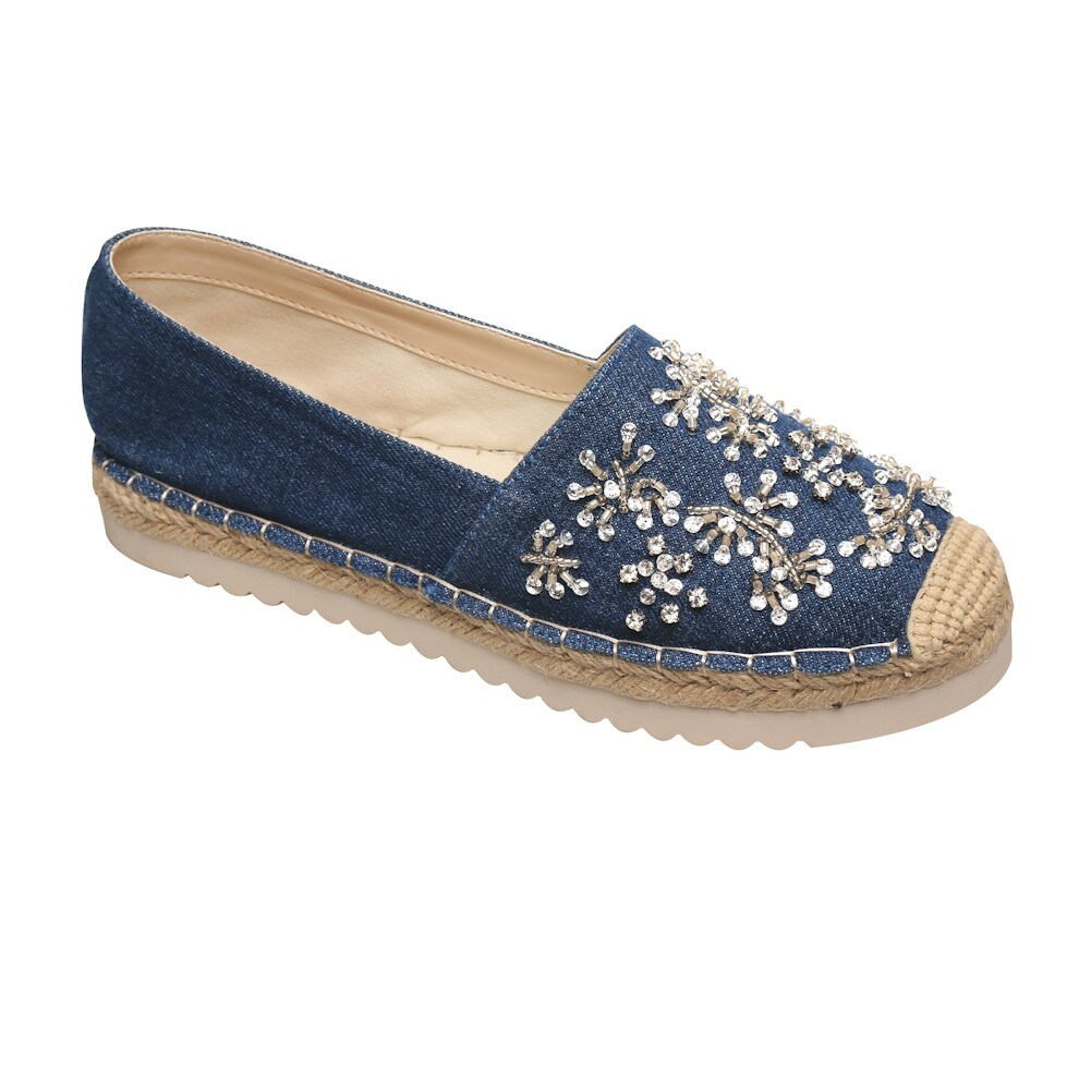 blue denim espadrilles