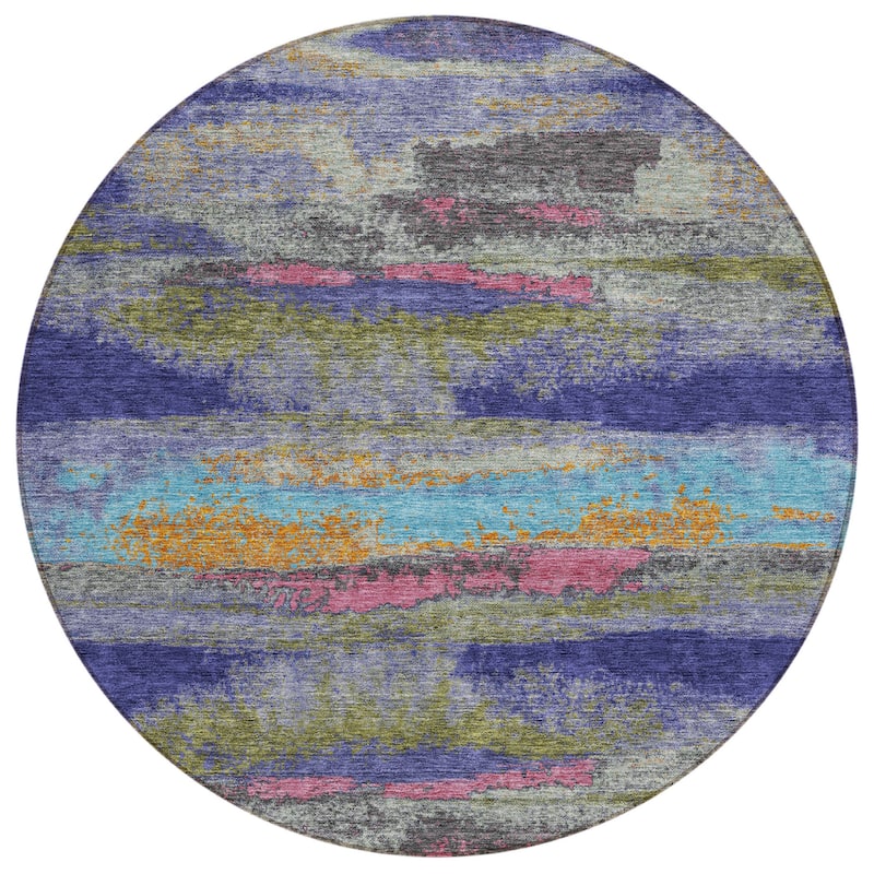 HomeRoots Abstract Transitional Rectangle Outdoor Rug