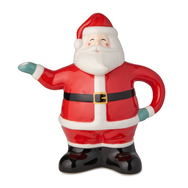 Certifed International Christmas Whimsy Santa 3-D Teapot - 8.375 L x 3.75 W x 8.125