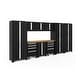 preview thumbnail 60 of 76, NewAge Products Bold Series 10-pc. Steel Garage Cabinet Set Bamboo Top / No Slatwall - Black