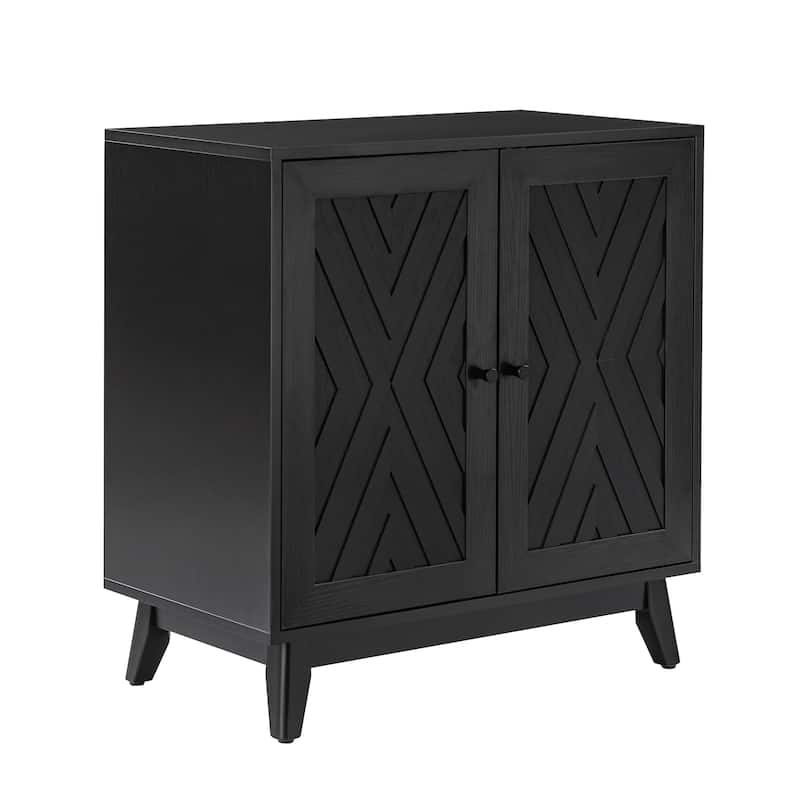 Joseph Midcentury 30"Tall 2 Door Accent Cabinet by HULALA HOME