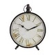 preview thumbnail 5 of 11, Black Iron Vintage Clock No Theme (Set of 4) - 9 x 2 x 12