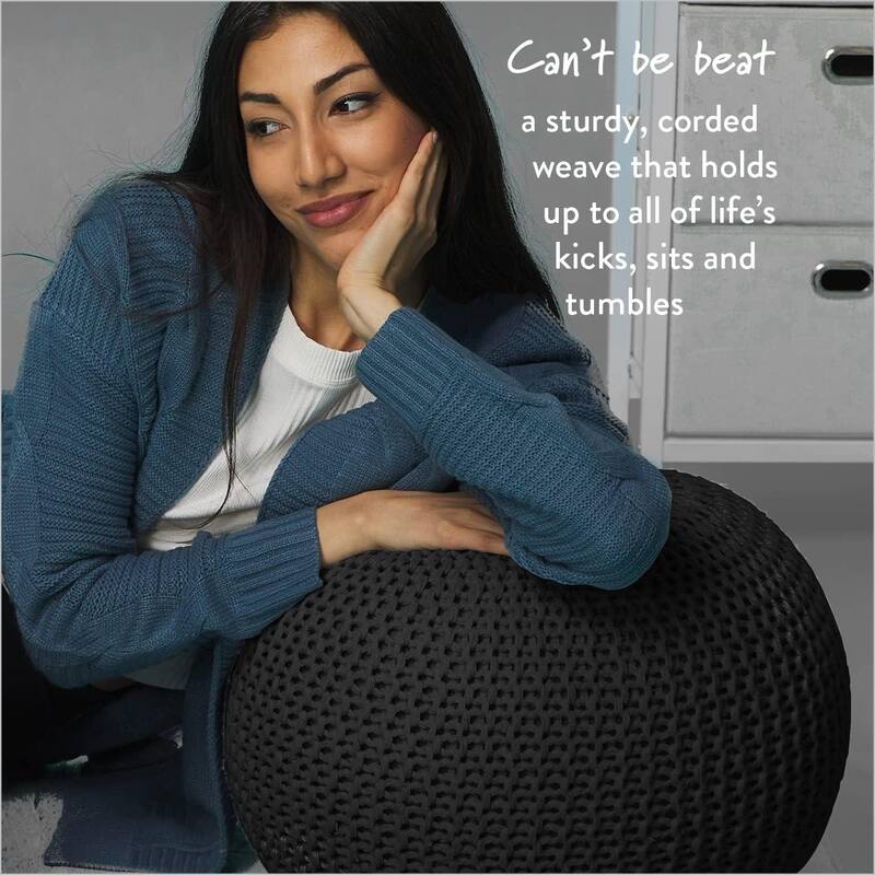 Urban Lifestyle Round Knit Pouf