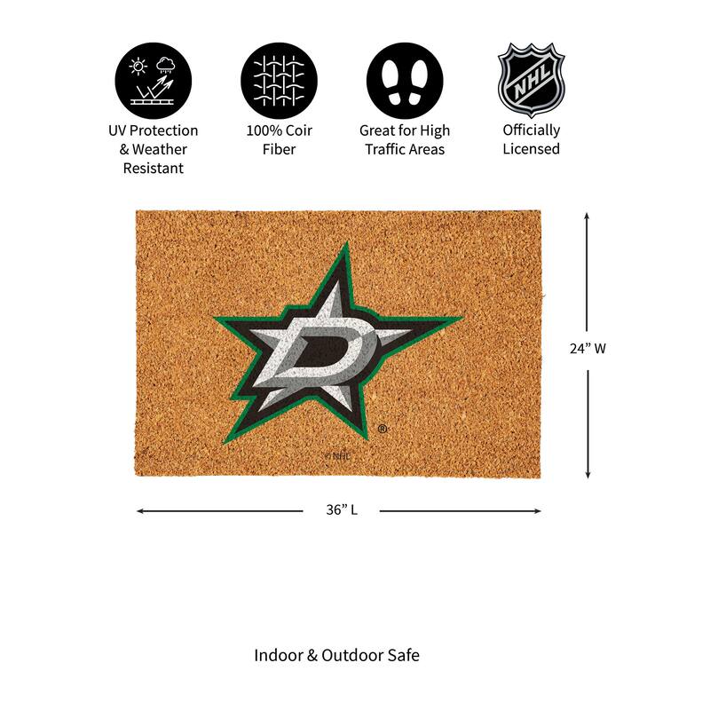 Dallas Stars Full Color Indoor/Outdoor Coir Mat
