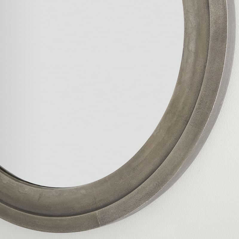 32.5" Decorative Cast Aluminum Mirror