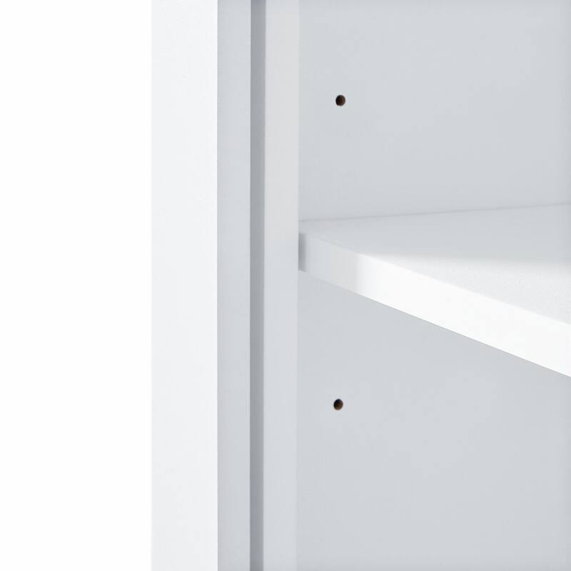 Tall Bathroom Storage Cabinet with Two Doors, One Drawer