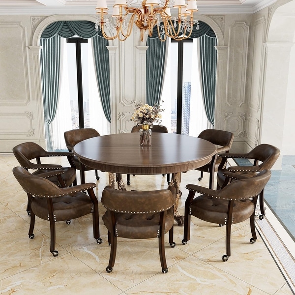 Dining Chair with Casters Leather Chair with Caster Nailhead Dining Chairs with Rollers On Sale Bed Bath Beyond 37190678