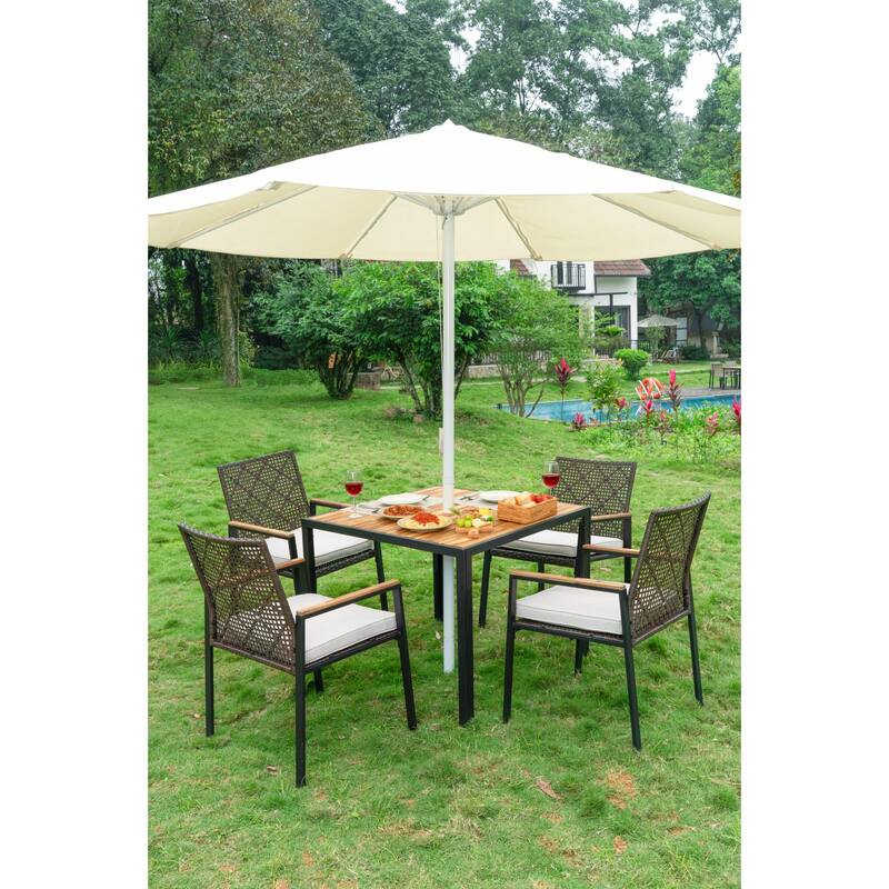 All Weather 5-Piece Patio Dining Table Sets