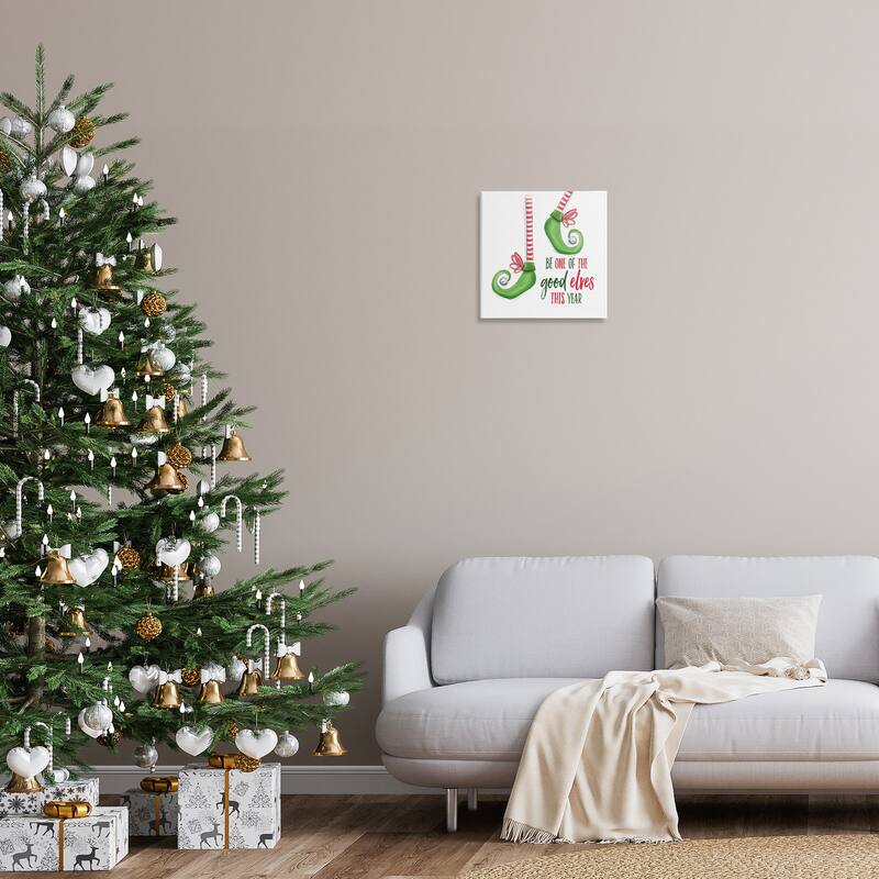 Stupell Festive Be A Good Elf Canvas Wall Art Design By Dogwood Portfolio