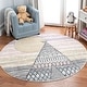 preview thumbnail 1 of 10, SAFAVIEH Carousel Kids Miko Boho Rug 3' Round - Grey/Pink - Round