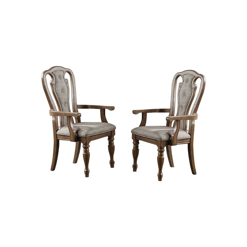 Fabric Upholstery Arm Chairs, Set of 2