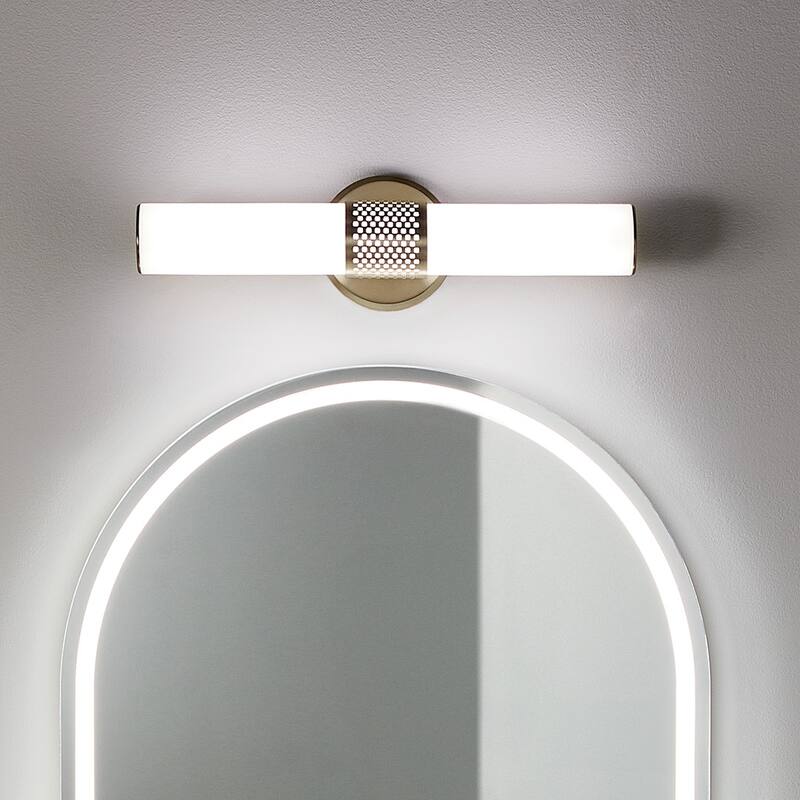 Kichler Lighting Sashi 18" Bath Bar Small LED with White Glass in Champagne Bronze