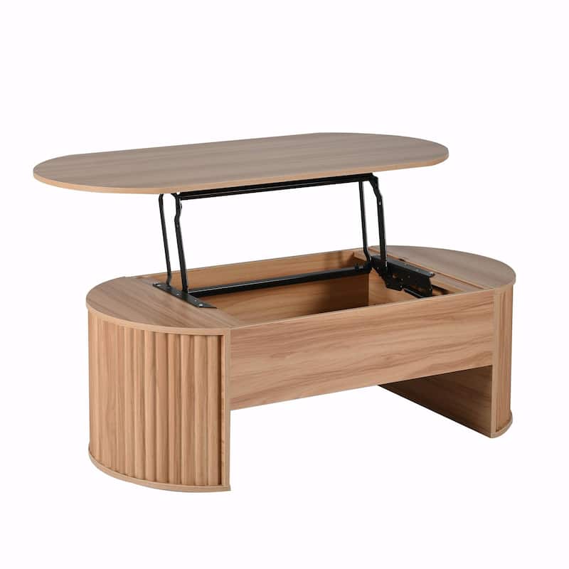 47.2" Lift-Top Coffee Table with Hidden Compartment