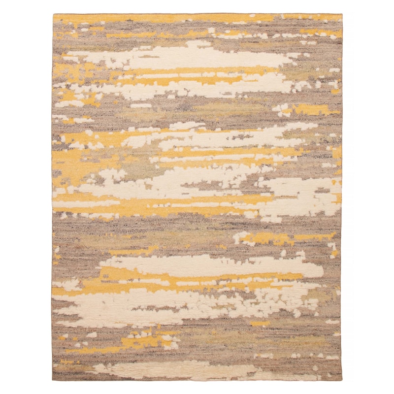 ECARPETGALLERY Hand-knotted Tangier Taupe Wool Rug - 7'11 x 10'0 - Taupe - 7'11 x 10'0
