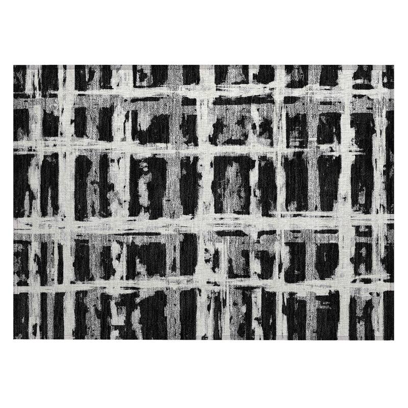 Machine Washable Indoor/ Outdoor Chantille Contemporary Abstract Rug