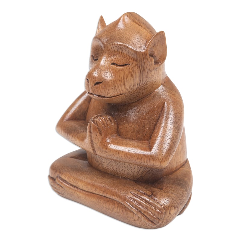 Novica Handmade Joyous Apprentice Wood Statuette