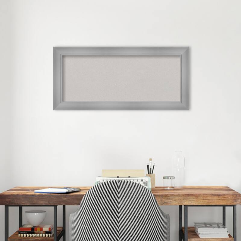 Flair Framed Grey Corkboard Bulletin Board