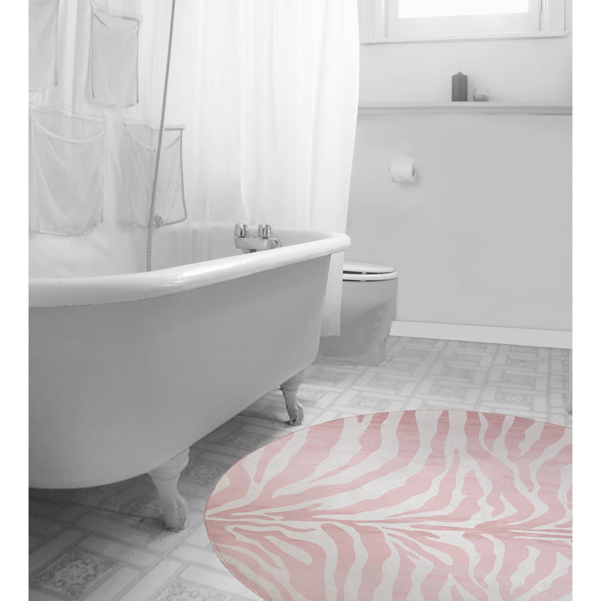 ZEBRA PINK Bath Rug By Kavka Designs - Bed Bath & Beyond - 34525578