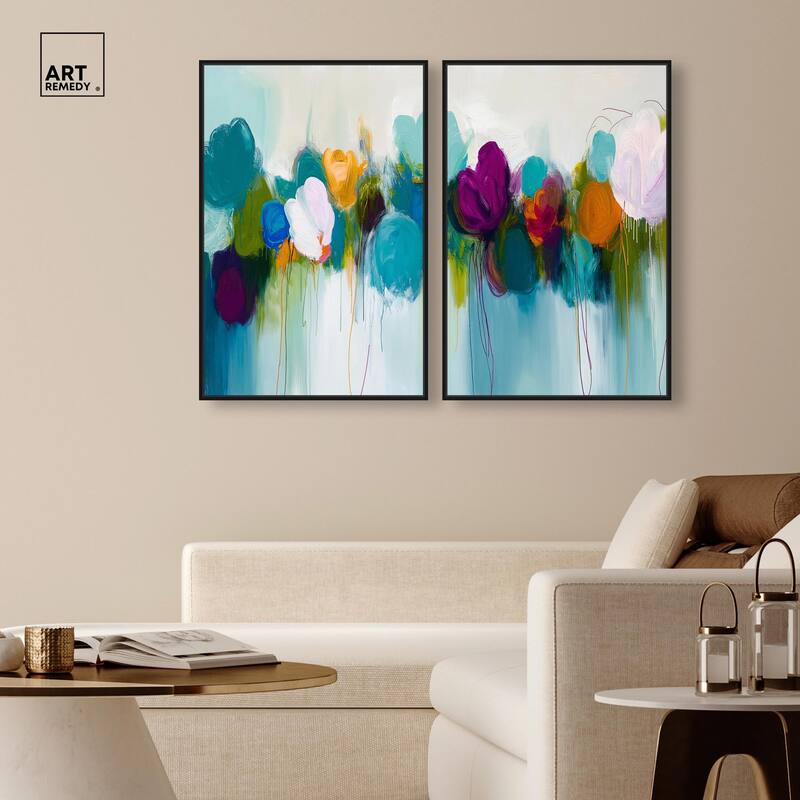 Expressive Flow II Canvas Set of 2 by Art Remedy