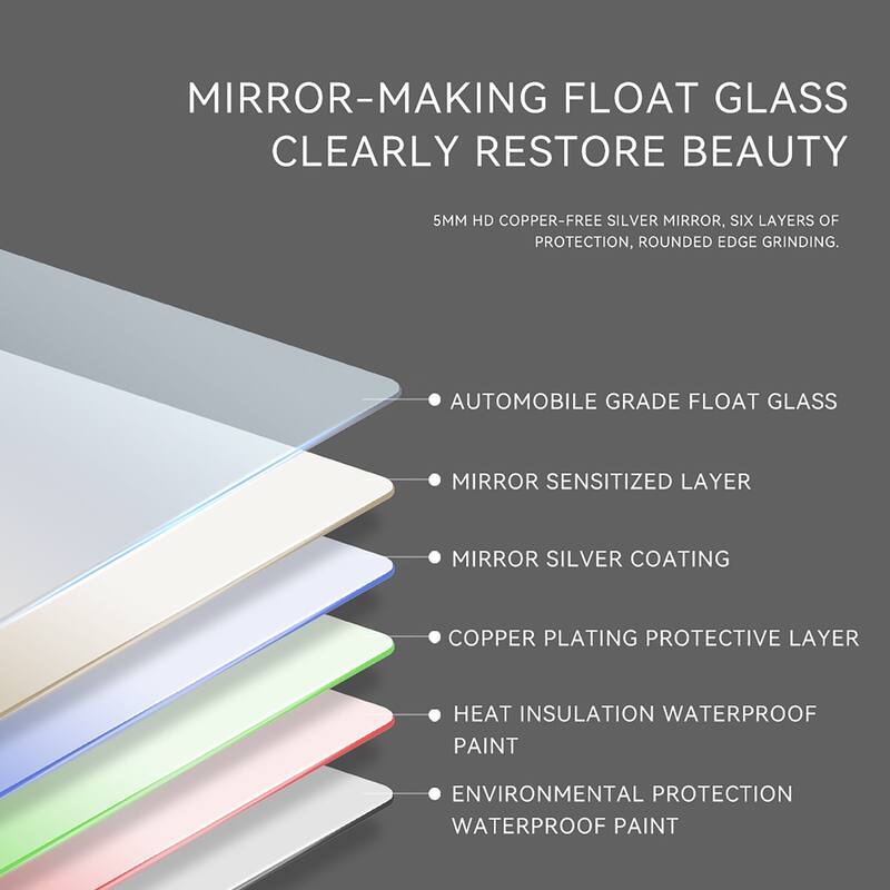 28/32/36/48/56 Inch Rectangular Frameless Anti-Fog Wall Mounted LED Bathroom Vanity Mirror