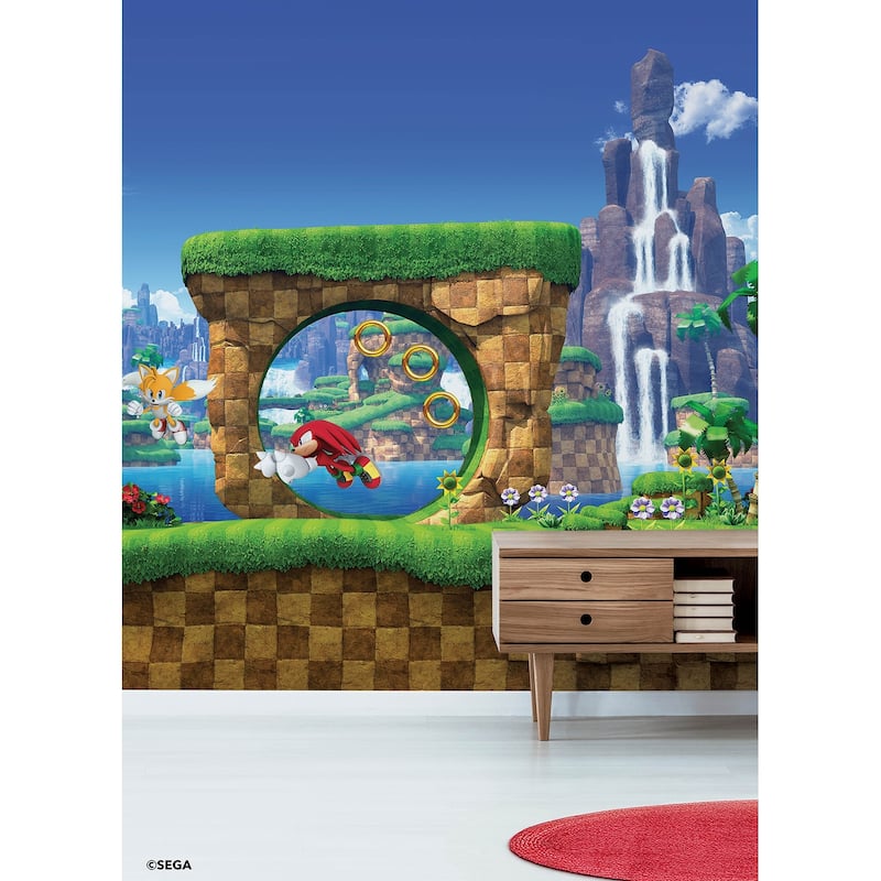 RoomMates Sonic the Hedgehog Green Hill Peel and Stick Mural - N/A
