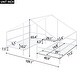 preview thumbnail 4 of 18, Double Twin Size Metal Kids Platform Bed Frame, Modern House Bed with Built-in Small Bedside Table