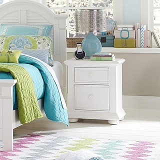 Summer House Oyster White 2 Drawer Night Stand