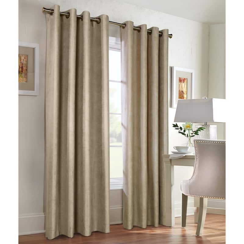 Thermaplus Navar Total Blackout Woven Faux Suede Curtain Panel
