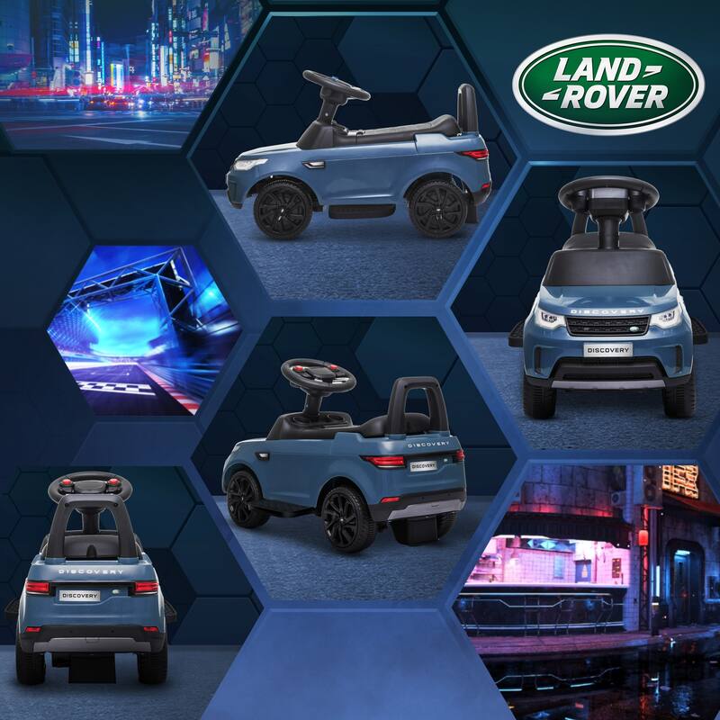 2-in-1 Sliding Car for Kids: Qaba Licensed Land Rover 6V Electric Ride On Toy with Interactive Features