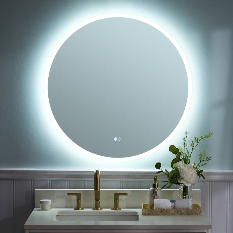 Modern Wall Mounted LED Bathroom Frontlit/Backlit Mirror With PMMA Diffuser
