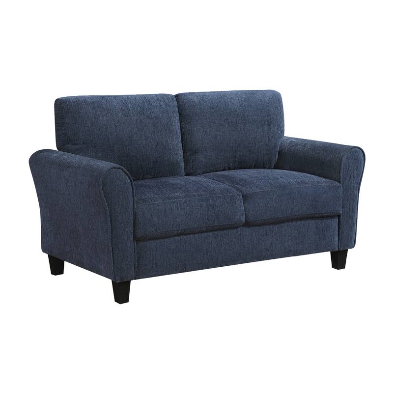 Diboli Chenille 2-Piece Living Room Set - Wood Finish Exposed Feet