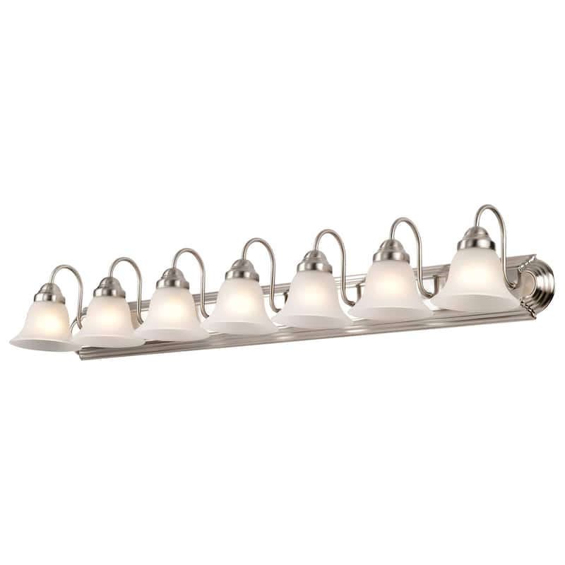 Ballerina 7 Light 48 In. Vanity with Frosted White Glass