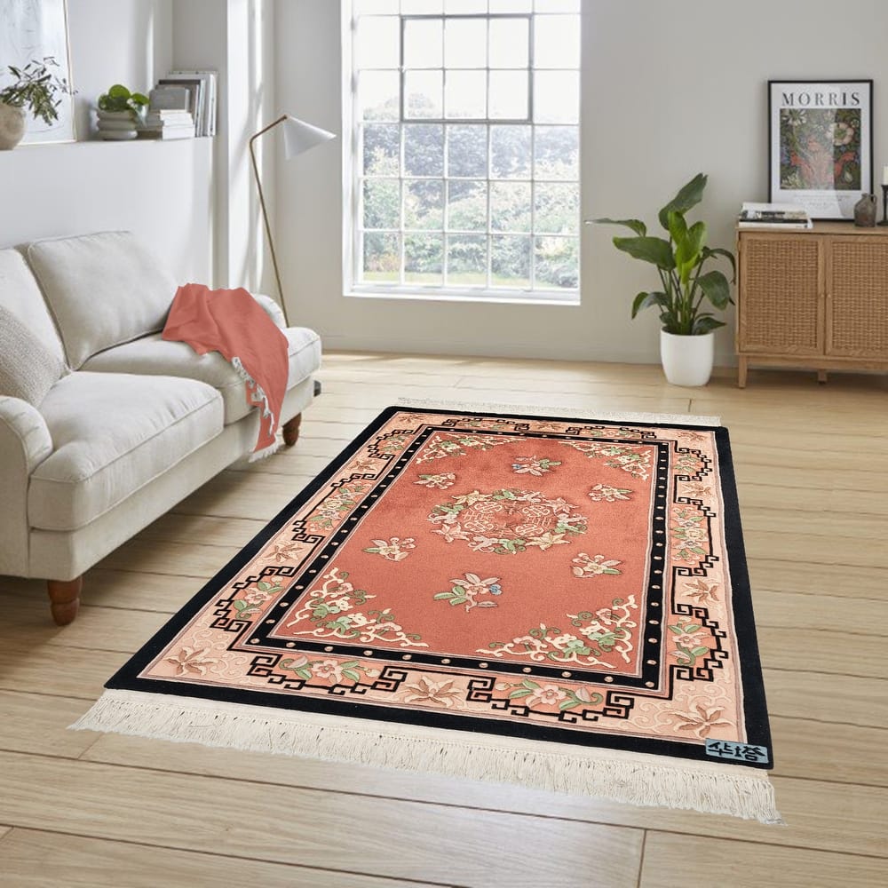 Gertmenian Orient Estate Hand Made Traditional Floral Border Medallion Hand Knot Wool Area Rug Collection
